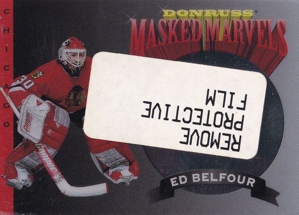 insert karta ED BELFOUR 94-95 Donruss Masked Marvels číslo 1 of 10